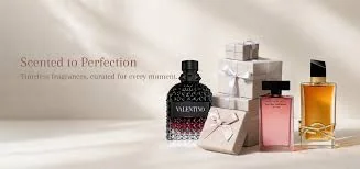 Woman applying perfume confidently